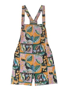 Patagonia Multicolor Floral Print Short Overalls Romper